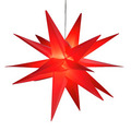 3D-adventsstjärna Röd LED 100 cm Konstsmide